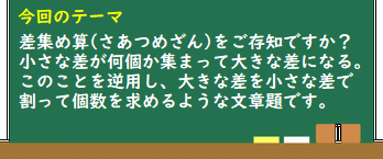 Newみんなの算数講座52 差を集めるという考え方